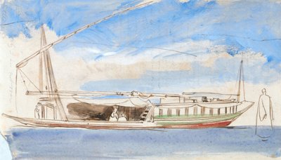 Boat on the Nile by Edward Lear
